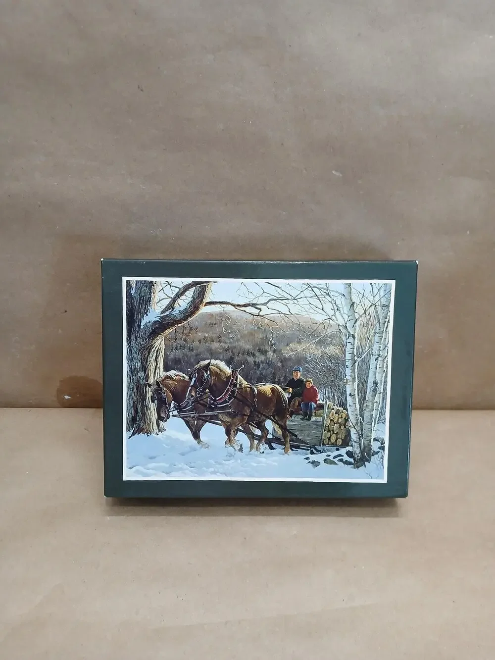 Vintage Bookmark Christmas Cards Persis Clayton Weirs Horses Snow Winter 21 Pack
